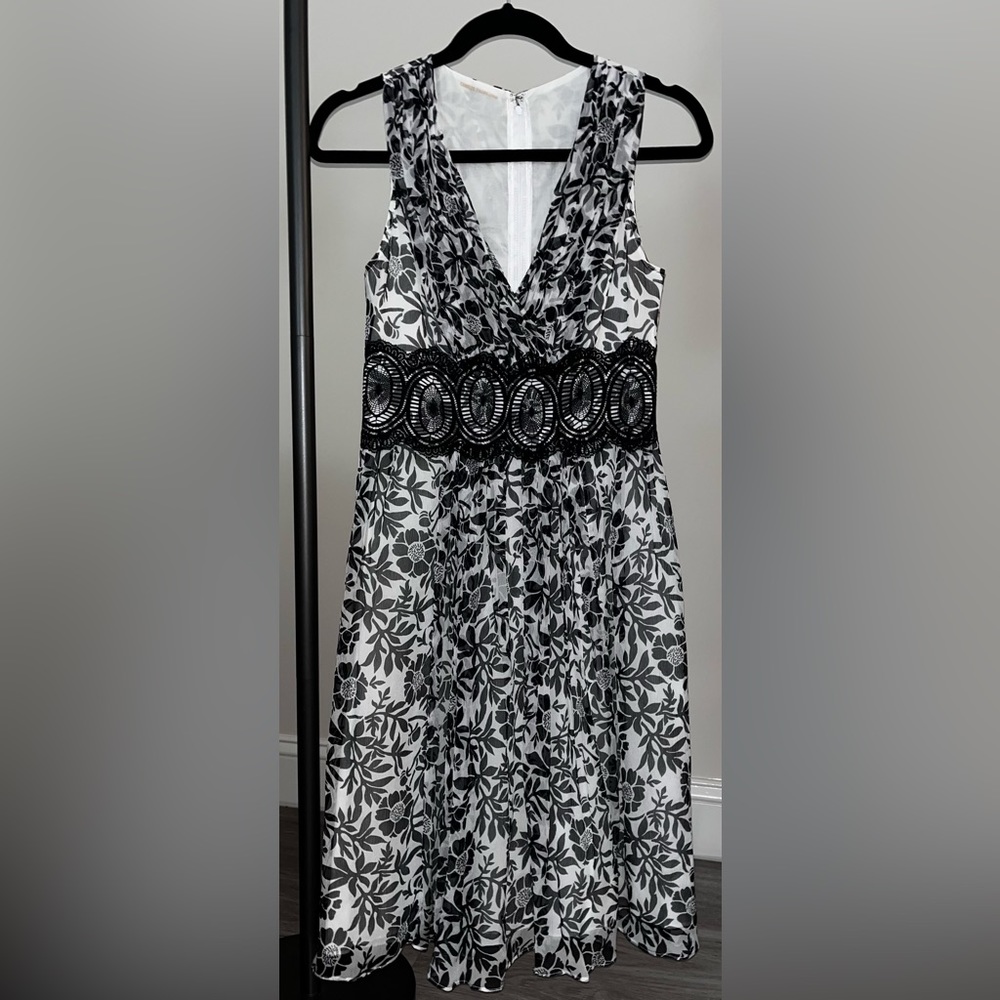 Charles Chang-Lima Vintage Floral Designer Dress Size 4